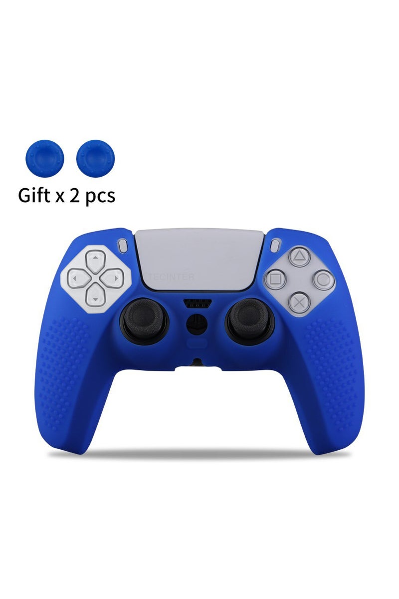 إيروريكس غطاء حماية سيليكون أزرق مضاد للانزلاق لملحقات وحدة تحكم PS5، غطاء مطاطي لجهاز PS5 S