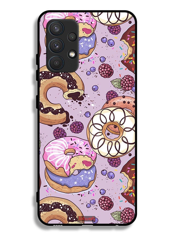 Tolwak Samsung Galaxy A32 4G Protective Case Cover Donuts Art - Image 1