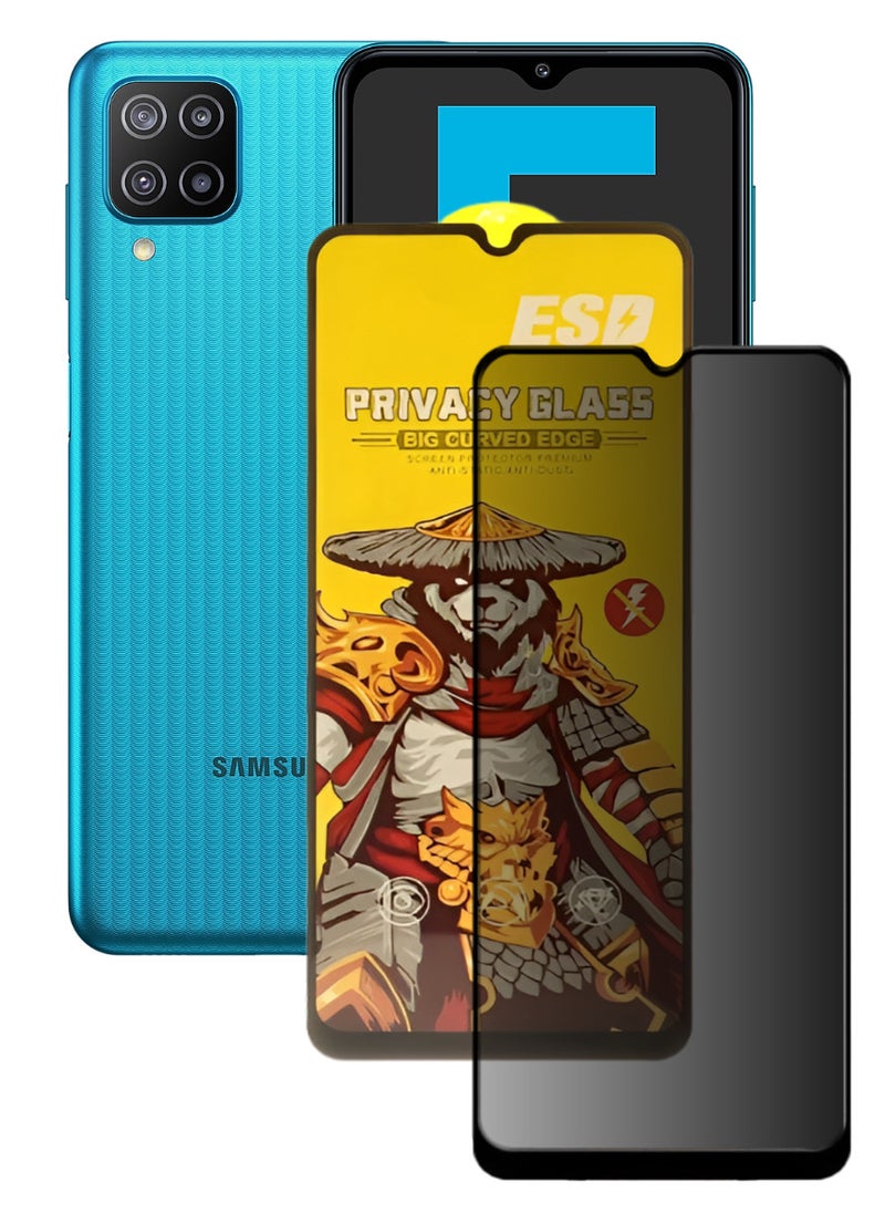 ESD Tempered Dustproof Privacy Glass Screen Protector Compatible For Samsung Galaxy F12 - Image 1