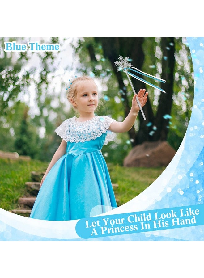 Civaner 21 Pieces Frozen Wand Winter Princess Wands Snowflake Wand Silver Wand Frozen Snowflake Wand Snowflake Magic Wand Ice Princess Snowflake Wands Dazzling Party Favors For Birthday Party Playing Dress - Image 4