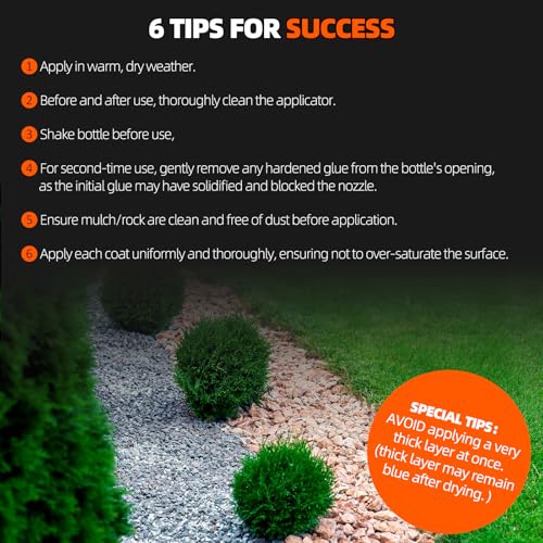 Shabebe Mulch Hold with Sprayer -Ready to Use Binder for Landscaping, Fast-Dry No Dilution Landscape Glue Spray for Rocks, Binder, Mulch Bond and Pea Gravel Stabilizer 27OZ - Image 5