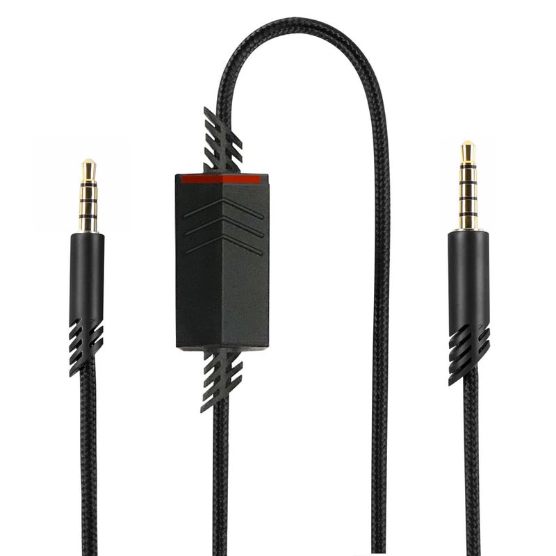 QJYTH Replacement A40 Cord Compatible with Astro A40 Headset, A40 Inline Mute Audio Cable for Astro A10/A40/A40TR Gaming Headset,Compatible with PS5/PS4 Controller(6.5 Feet, Black) - Image 1