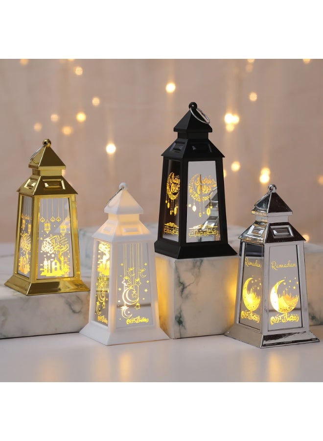  إيسو مصابيح طاولة رمضان من إيسو - 4 قطع مصابيح LED صغيرة زينة طاولة عيد الفطر للغرف والمعيشة - Image 1