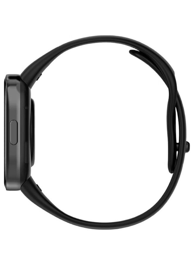 KMaxAI Compatible Silicone Watch Band For Xiaomi Redmi Watch 3, Xiaomi Redmi Smart Sports Watch Strap, Dopamine Fresh Replacement Wristband, Elegant Black - Image 1
