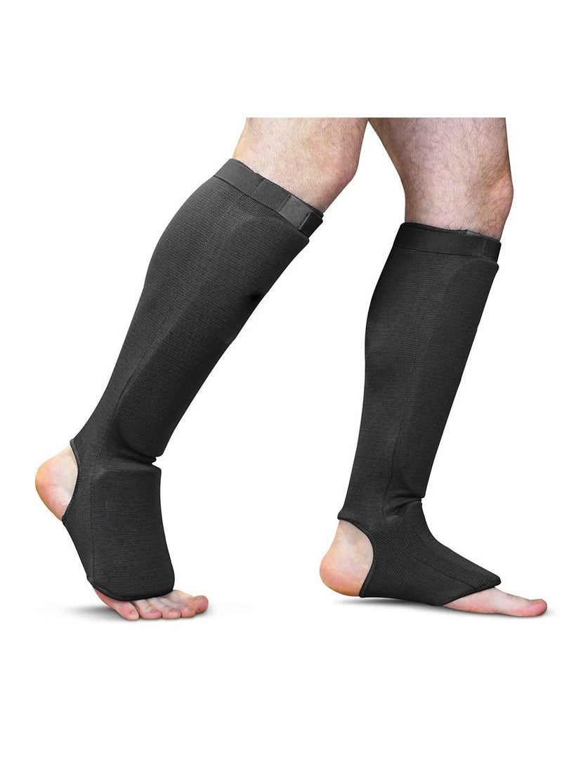 Generic Boxing karate protective gear with instep leg guards taekwondo sanda fighting fighting protective gear shin guards calf guards (leg guards and gloves) - Image 2