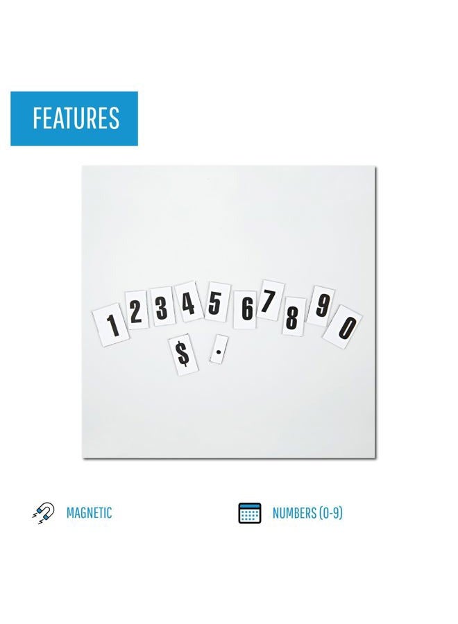 MasterVision Interchangeable Magnetic Board Accessories, Numbers, Black, 0.75" h - Image 3