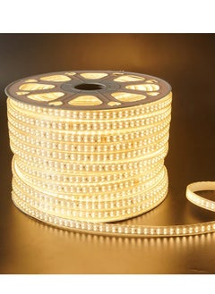 High Lumen LED Strip Lights Warm White 3000K Double Rows 2835 SMD 220V 120LED Flexible LED Light Strip Waterproof IP65 Outdoor Strip
