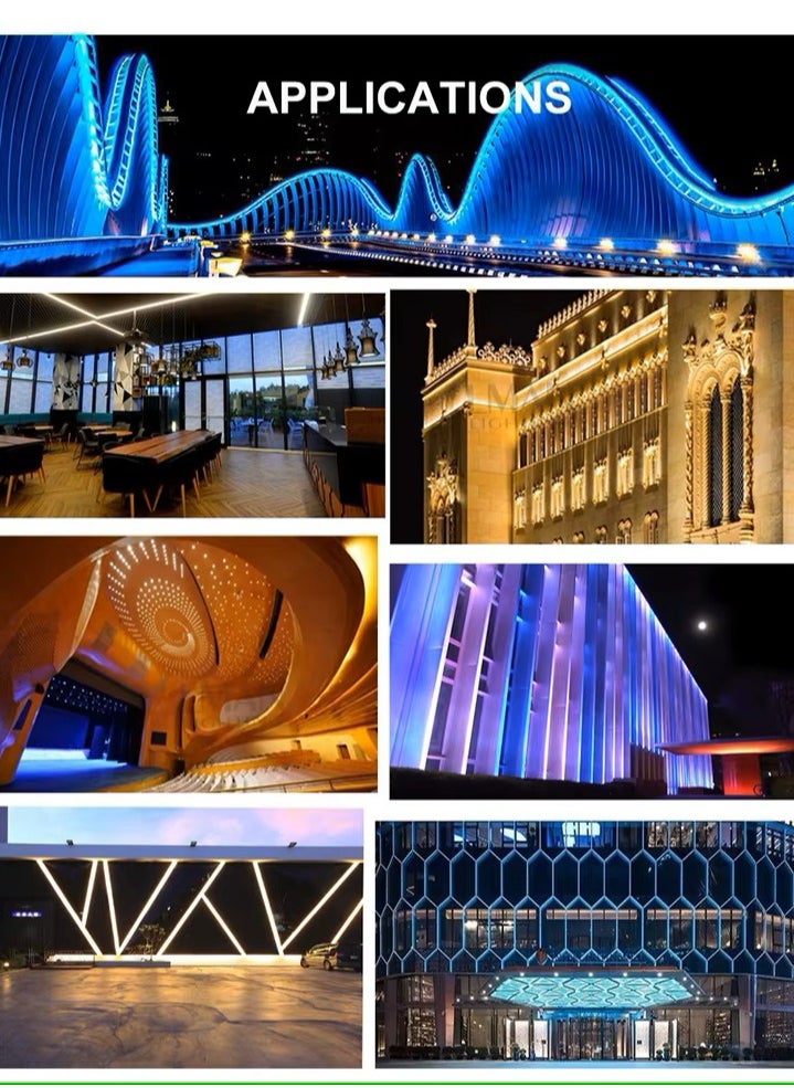 RHEIN - High Lumen LED Strip Lights Warm White 3000K Double Rows 2835 SMD 220V 120LED Flexible LED Light Strip Waterproof IP65 Outdoor Strip - Image 1