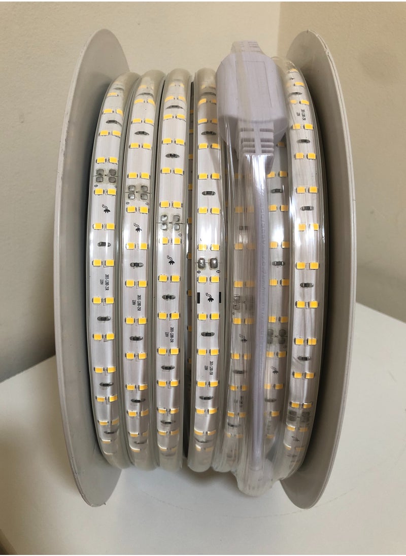 RHEIN - High Lumen LED Strip Lights Warm White 3000K Double Rows 2835 SMD 220V 120LED Flexible LED Light Strip Waterproof IP65 Outdoor Strip - Image 1