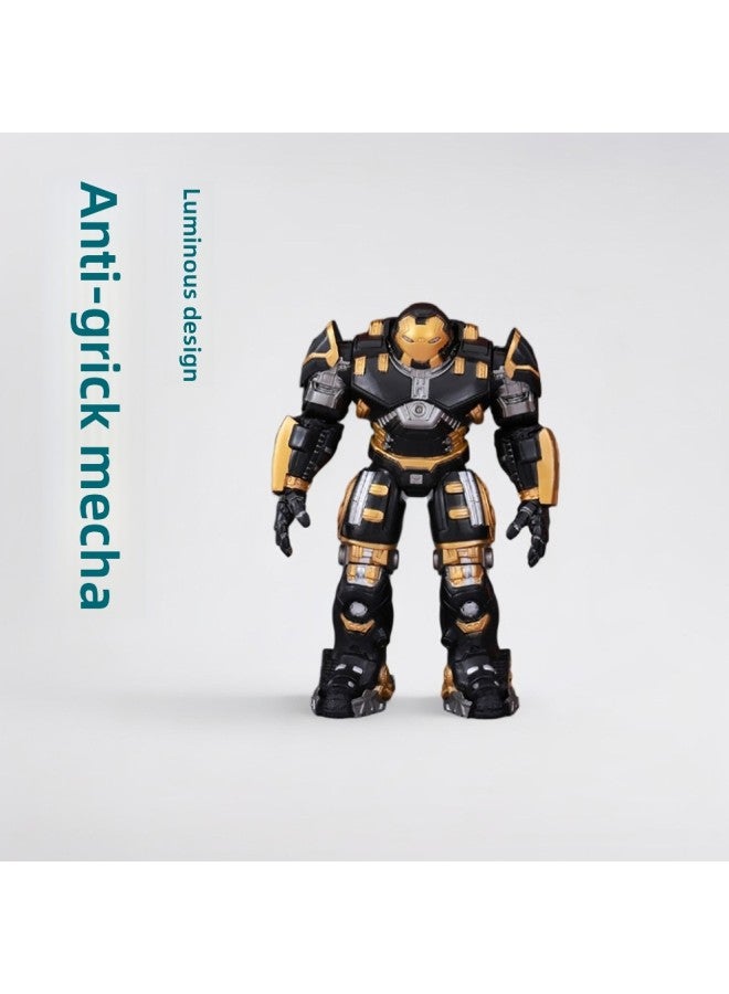 Anti-Hulk Mecha Luminous Toy Iron Man Hand-made Toy Desktop Decoration Revenge Alliance Hand-made Model Complete Set-Color:[alliance Series] Hulkbuster-premium Edition + Color Box