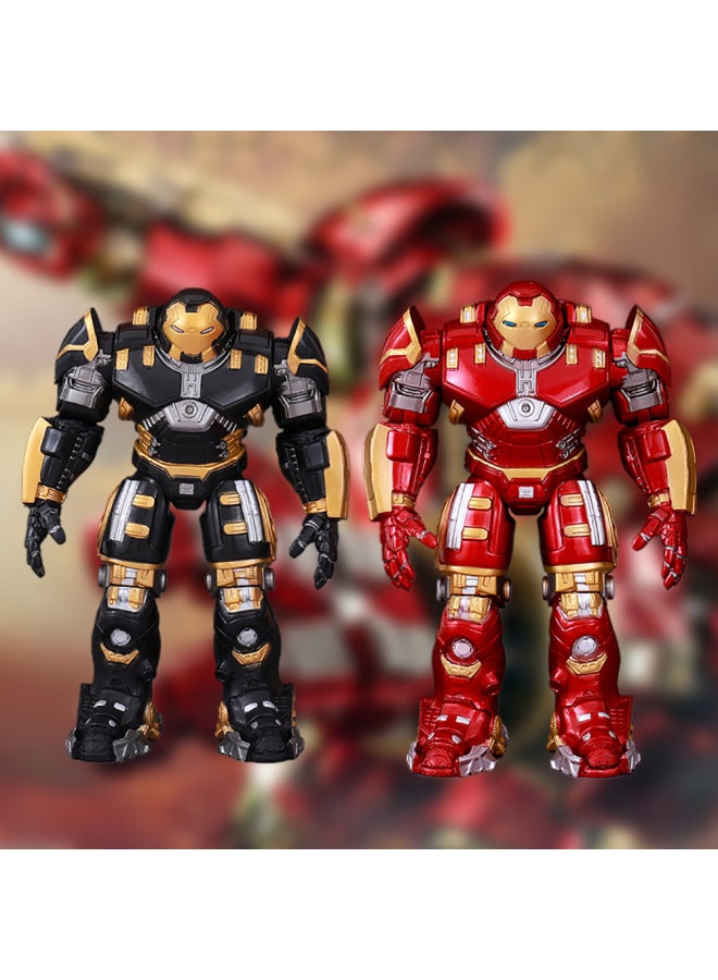 Anti-Hulk Mecha Luminous Toy Iron Man Hand-made Toy Desktop Decoration Revenge Alliance Hand-made Model Complete Set-Color:[alliance Series] Hulkbuster-premium Edition + Color Box