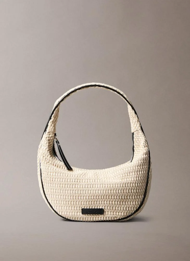 CALVIN KLEIN Logo Detailed Zip through Shoulder Bag