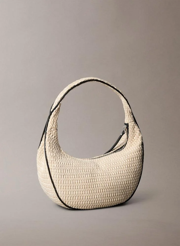 CALVIN KLEIN Logo Detailed Zip through Shoulder Bag
