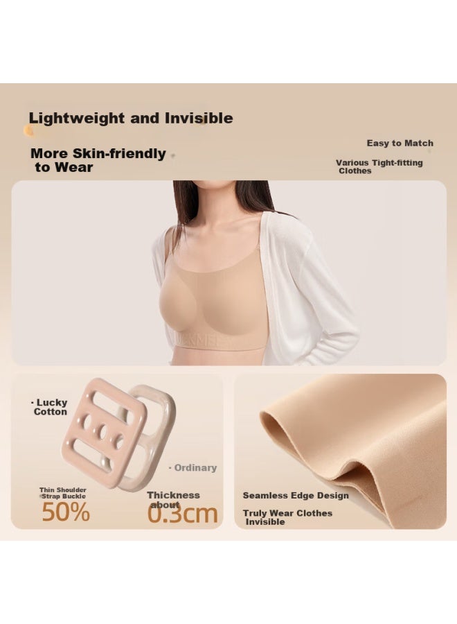 Luckmeey Seamless Foundation Liquid Bra, One-size Invisible Comfortable Backless Bra With Thin Straps - Image 2