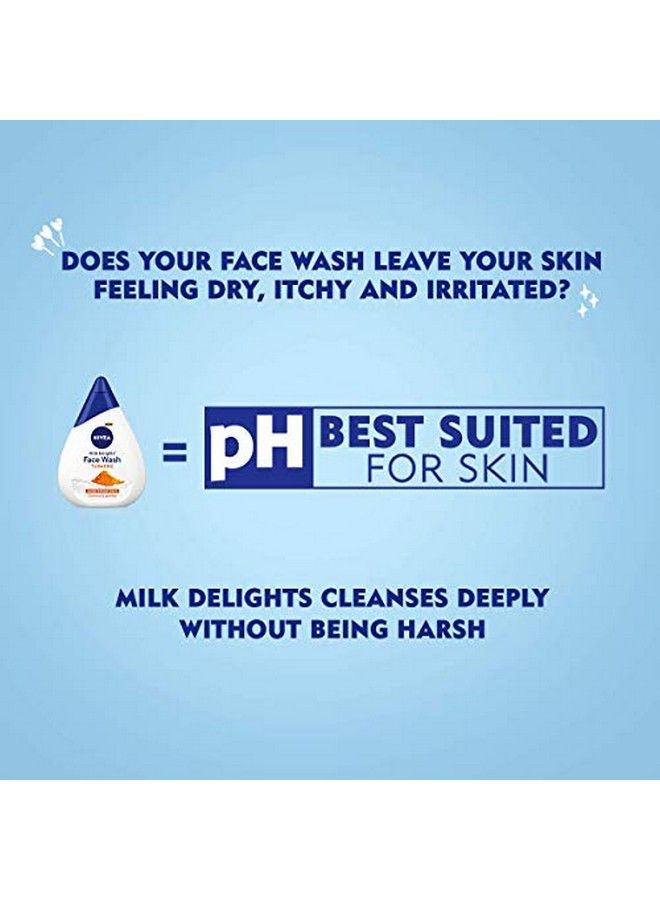Nivea Women Face Wash For Acne Prone Skin Milk Delights Turmeric Reduces 99.9% Pimple Causing Bacteria 100 Ml - Image 5