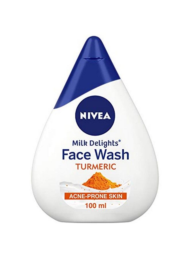 Nivea Women Face Wash For Acne Prone Skin Milk Delights Turmeric Reduces 99.9% Pimple Causing Bacteria 100 Ml - Image 1