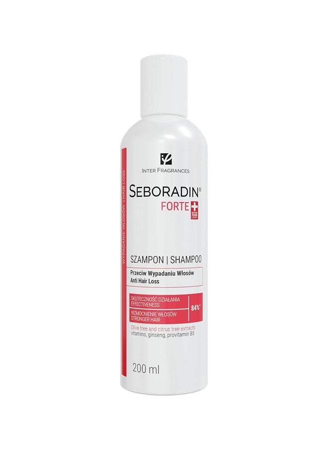 Seboradin Forte Anti-Hair Loss Shampoo 200ml | Hair Thinning Treatment for Men & Women | Strengthening Natural Formula with Ginseng, Biotin & Vitamins | Boost Hair Growth & Reduce Hair Fall  - Image 1