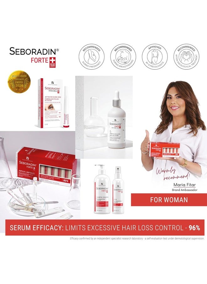 Seboradin Forte Anti-Hair Loss Shampoo 200ml | Hair Thinning Treatment for Men & Women | Strengthening Natural Formula with Ginseng, Biotin & Vitamins | Boost Hair Growth & Reduce Hair Fall  - Image 2