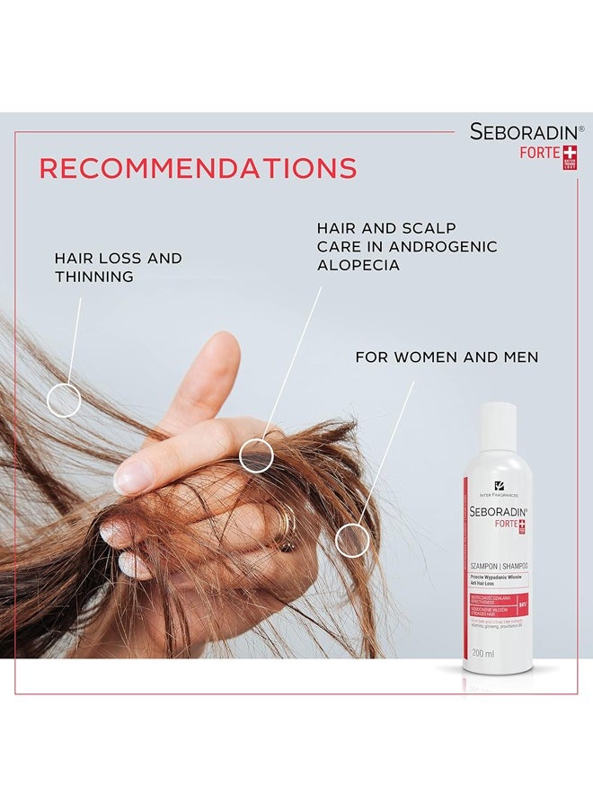 Seboradin Forte Anti-Hair Loss Shampoo 200ml | Hair Thinning Treatment for Men & Women | Strengthening Natural Formula with Ginseng, Biotin & Vitamins | Boost Hair Growth & Reduce Hair Fall  - Image 5