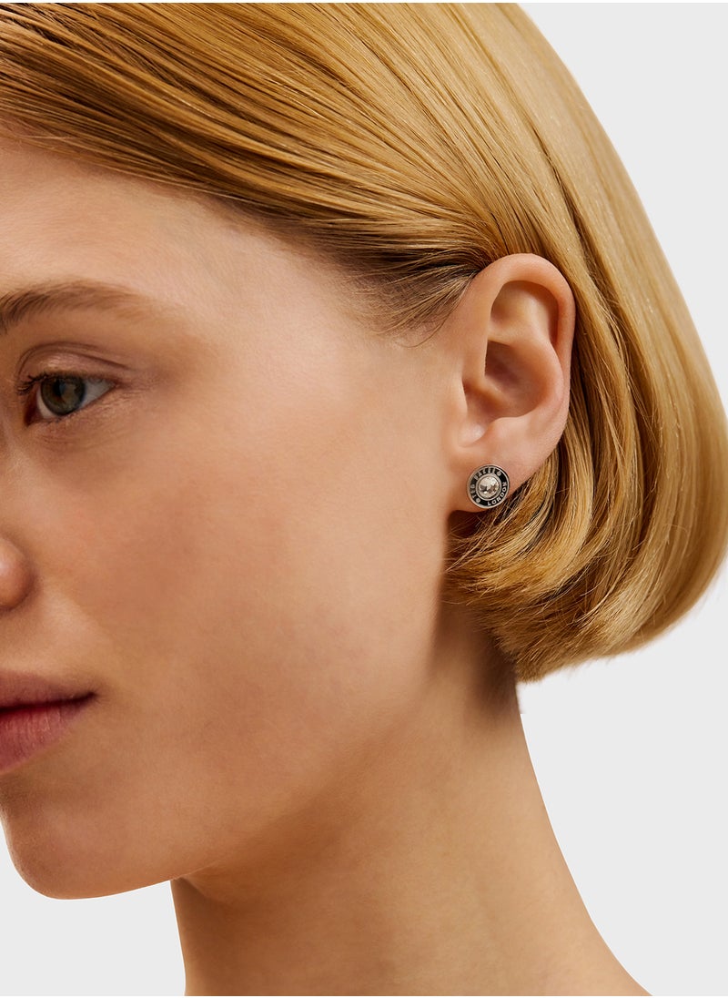 Ted Baker - Button Detail Stud Earrings - Image 1