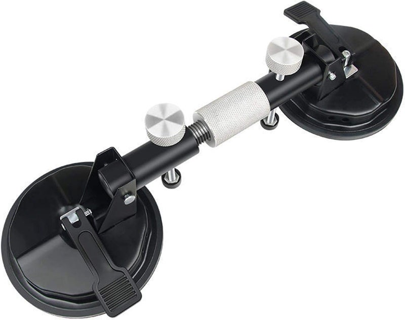 Heavy-duty aluminum alloy vacuum suction cup glass puller, floor gap repair tool Black - Image 1