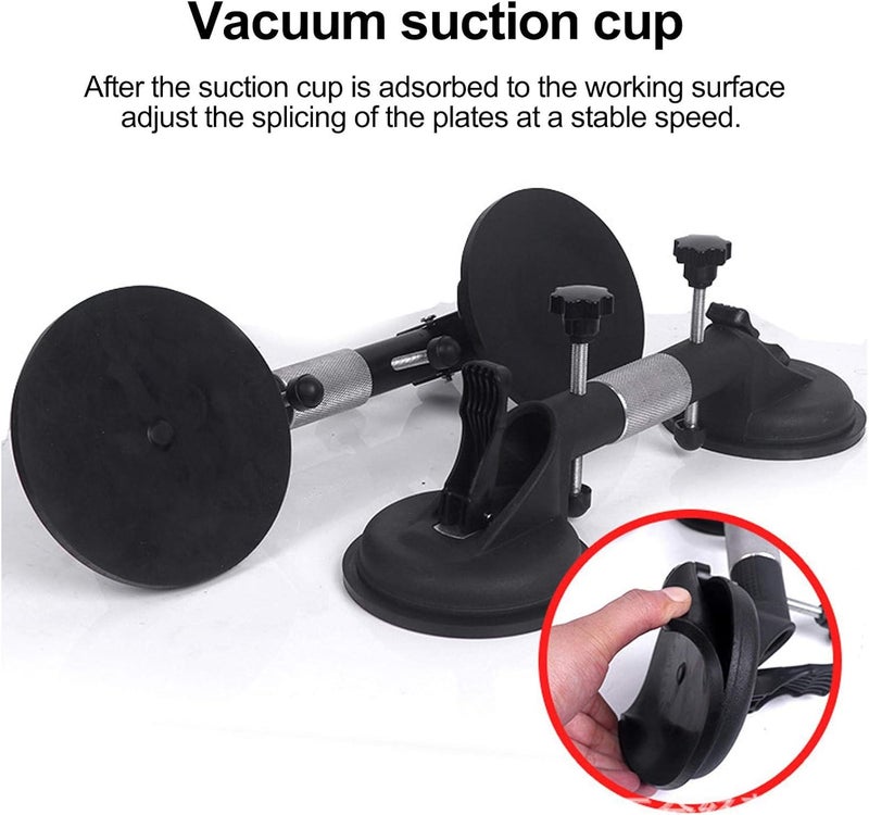 Heavy-duty aluminum alloy vacuum suction cup glass puller, floor gap repair tool Black - Image 2