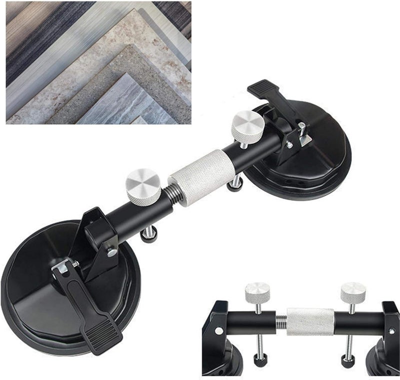 Heavy-duty aluminum alloy vacuum suction cup glass puller, floor gap repair tool Black - Image 5