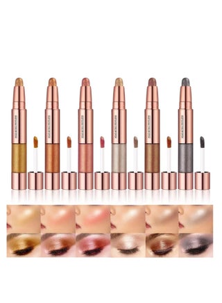 Eye Shadow Stick and Highlighter Makeup 2 in 1 Long Lasting 6 Colors Metallic Shimmer Cream Eyeshadow Stick & Highlighter Pencil Makeup Liquid Eye Shadow Pencils for Women (Pack of 6) - pzsku/Z78EBF97B7BA0C1672794Z/45/_/1706754409/78e7870f-d214-46ad-9f23-50278dbe48a9