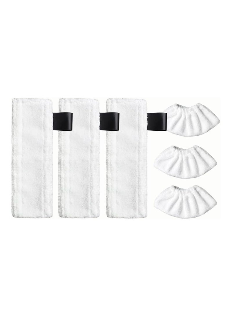 Oasisgalore Steam Mop Pads for SC Series - 3 Sets of Microfiber Cloths  - Image 1