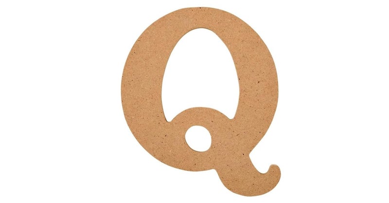 AVENZA MDF Wooden Alphabets Letters Cutouts Big Size for Wall Decoration Decor Walls Hanging Large for Birthday Family Wedding Anniversary Art Craft Letter 9 inch (Q) - Image 1