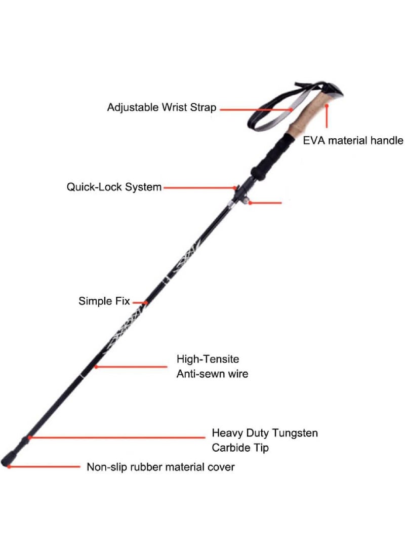 Light weight Trekking Hiking Adjustable Aluminum Walking Poles or Stick with Quick Lock System for Hiking Camping Outdoor - pzsku/Z78EC0F41B2C7D8577767Z/45/_/1703840050/a8a72470-ab51-4ebc-9ee7-4f80fbf12405