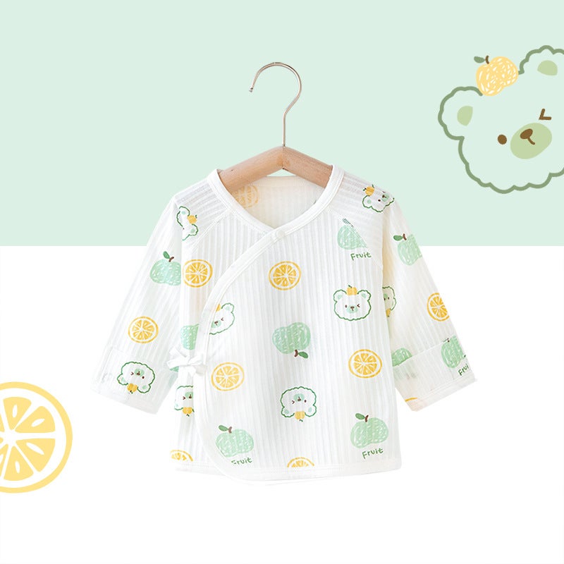 Baby half back clothes newborn baby one-piece Top spring and autumn clothes newborn underwear summer thin pure cotton monk clothing - Image 1