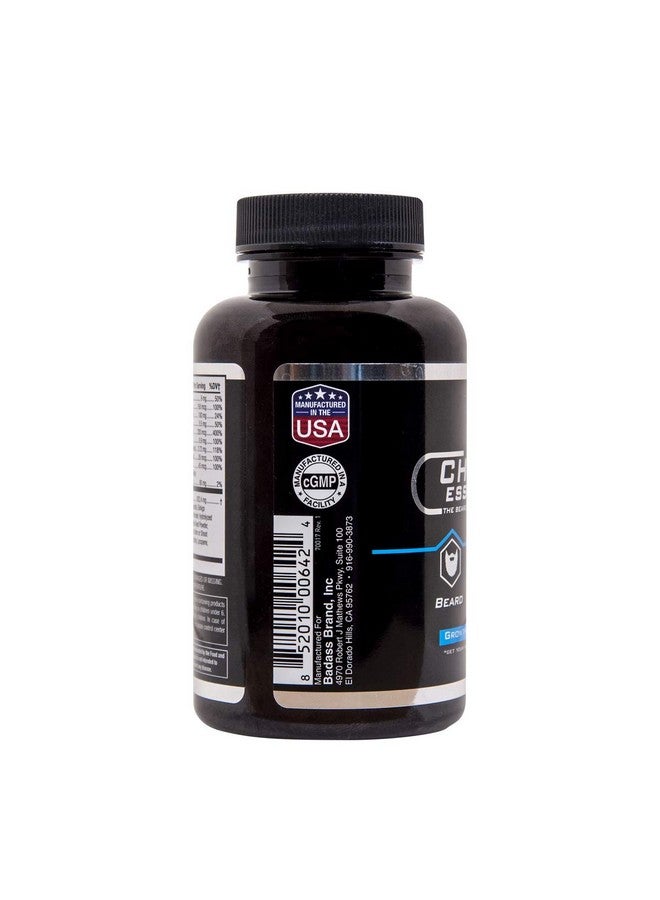 باداس بيرد كير Chucks Essentials - The Bearded Mans Multivitamin، لنمو اللحية بشكل أسرع، محملة بالفيتامينات والمعادن الأساسية لشعر صحي، أكثر كثافة، أقوى، وأسرع نموًا، 90 كبسولة - Image 3