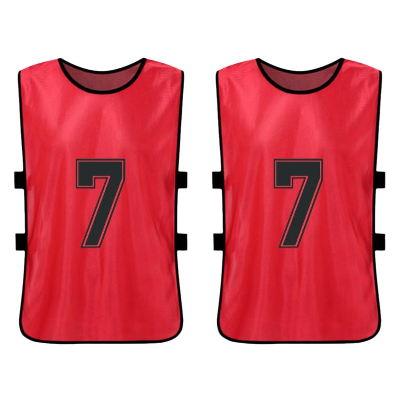 12PCS Kid's Football Pinnies Quick Drying Soccer Jerseys Youth Sports Scrimmage Basketball Team Training Numbered Bibs Practice Sports Vest - Image 4