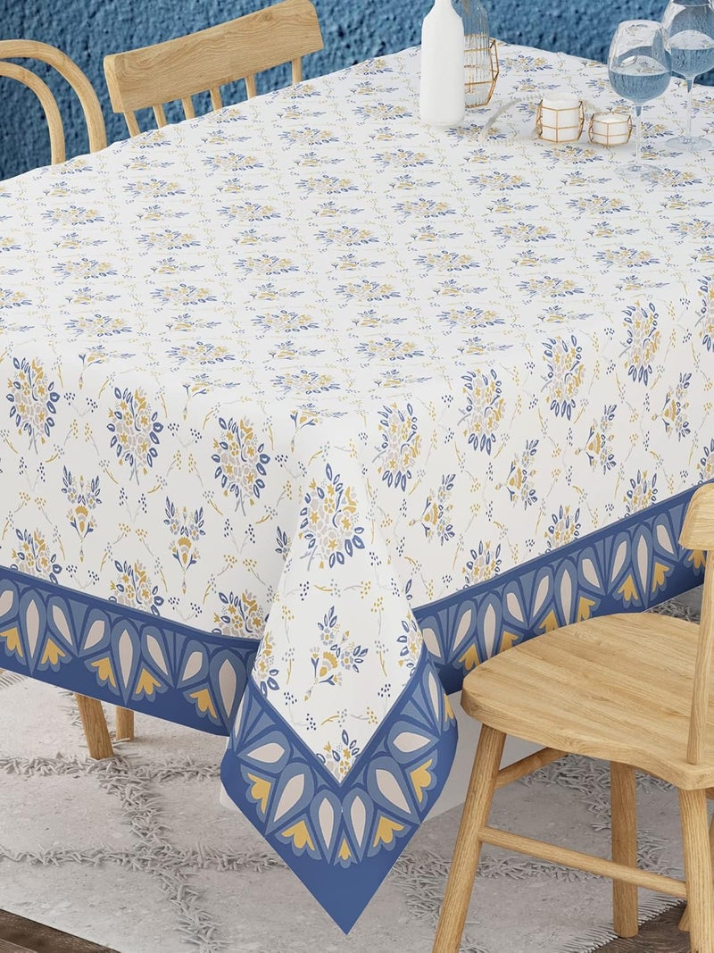 EVER HOME 100 Cotton 4 to 6 Seater Dining Table ClothTable CoverRectangular 58 inch x 88 inch Pack of 1 - Image 1