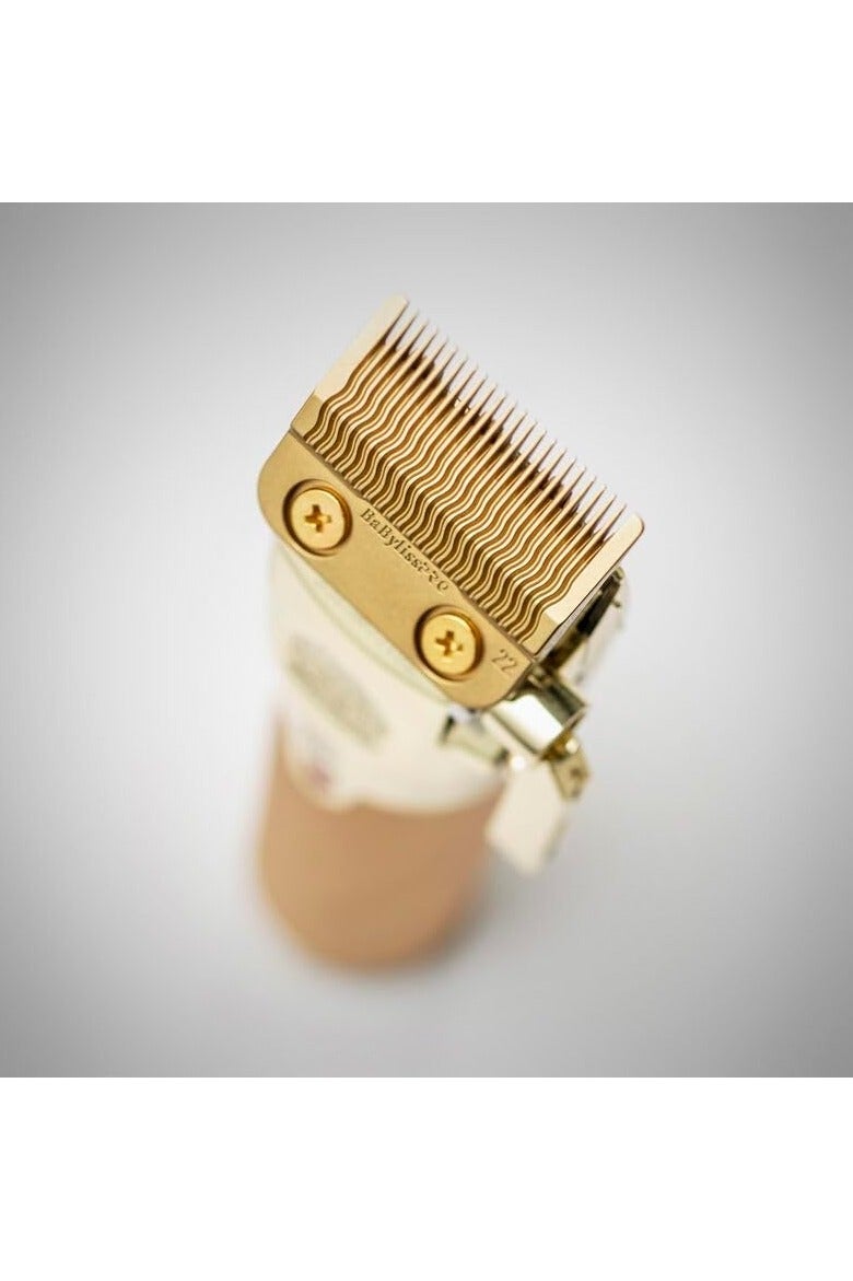 BabylissPRO FXONE All-Metal Cordless Clipper | Gold MIM Fade Blade | Interchangeable Lithium Battery | N1 Digital Motor | 6800 RPM | 2.5 Hr Runtime | 8 Combs | Ergonomic Grip | FX899GE - Image 3