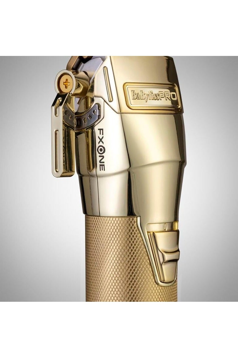 BabylissPRO FXONE All-Metal Cordless Clipper | Gold MIM Fade Blade | Interchangeable Lithium Battery | N1 Digital Motor | 6800 RPM | 2.5 Hr Runtime | 8 Combs | Ergonomic Grip | FX899GE - Image 5