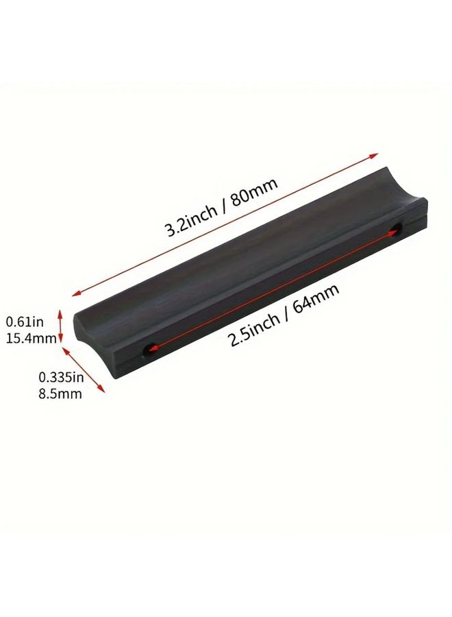 10pcs Matte Black Metal Cabinet Handles 2 5 Inch Hole Center Modern Curved Drawer Pulls - Image 3