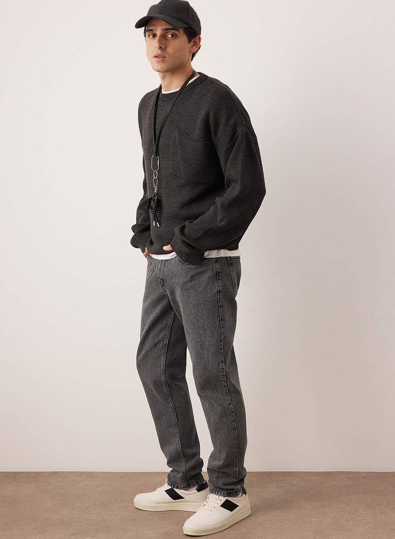 trendyol Gray Essential Fit Jeans Denim Pants - Image 3