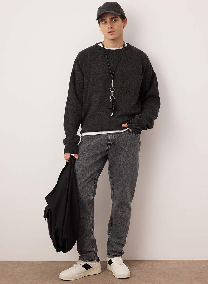 trendyol Gray Essential Fit Jeans Denim Pants - Image 2