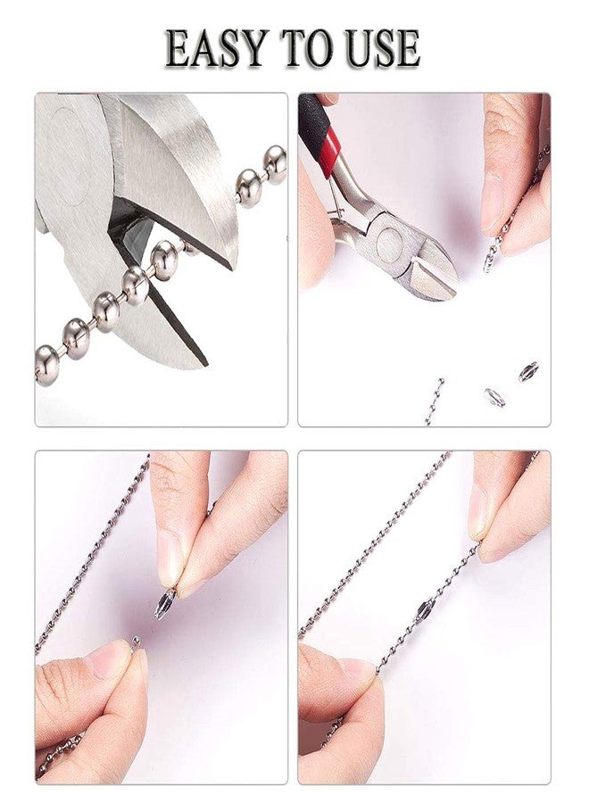 KINGOU 80pcs Stainless Steel Ball Chain Connector Clasps Fits for 1.6/2.0/2.4/3.2mm Beaded Ball Chain … - Image 3