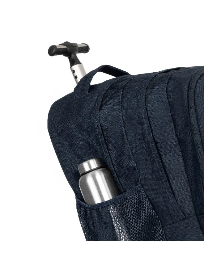 Jansport JanSport Driver 8 Wheeled Backpack, Navy, 15-Inch Laptop Sleeve, Rolling Backpack with Telescopic Handle, Large Capacity, Travel & School Bag