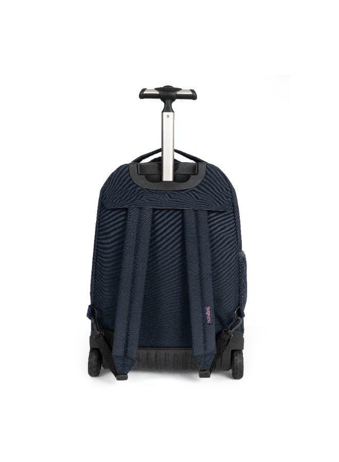 JanSport Driver 8 Wheeled Backpack, Navy, 15-Inch Laptop Sleeve, Rolling Backpack with Telescopic Handle, Large Capacity, Travel & School Bag - Image 4