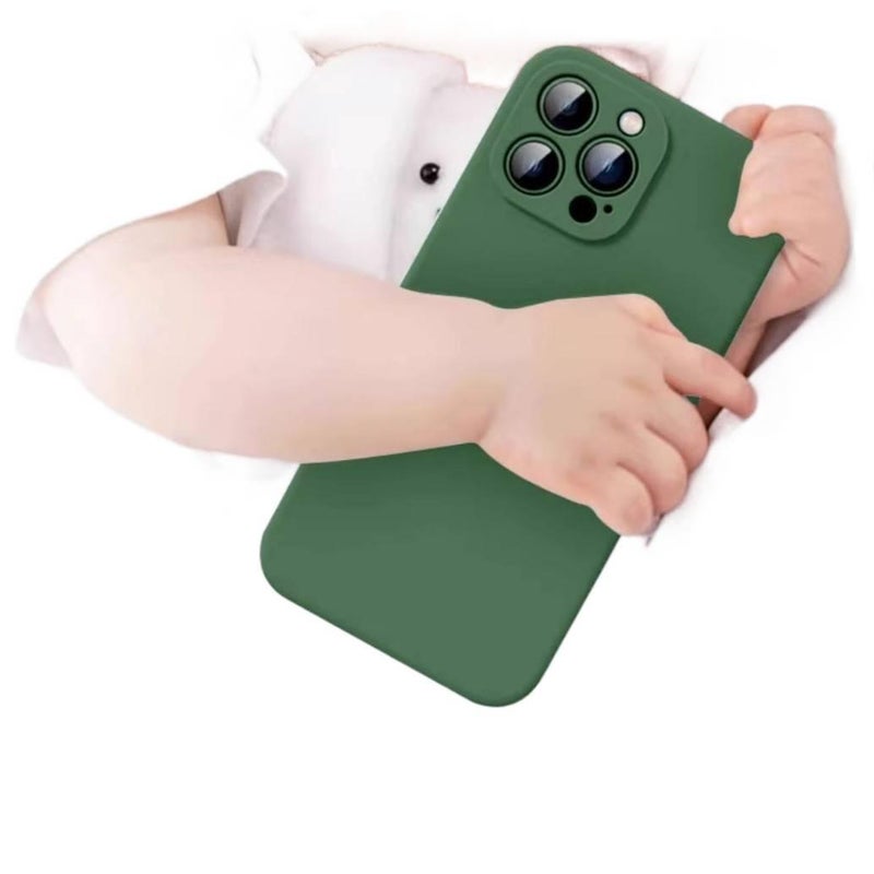 Protective Case | Green | Film | Liquid Silicone | Drop Protection | Shockproof Cover for iPhone 12 Pro Max - Image 3