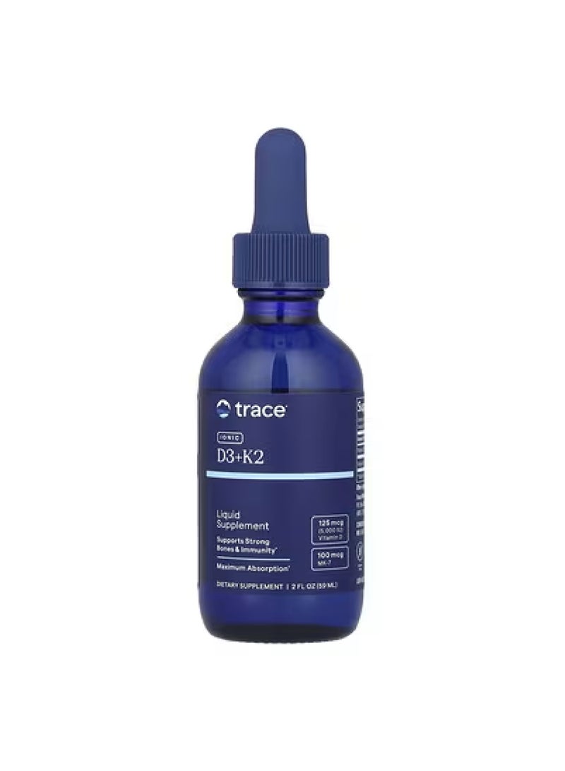 تراس مينيرالز أثر، أيوني D3 + K2، 2 أونصة سائلة (59 مل)