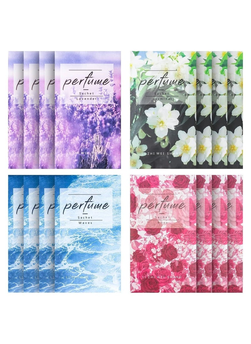Hanging Closet Deodorizer, 16 Pcs Air Freshener, Hanging Closet Deodorizer Scented, Room Fragrance Aroma Bag, Suit for Locker, Car, Closet, Long Lasting Fresh Fruit Flavor Portable Bedroom Car Sachet - Image 1