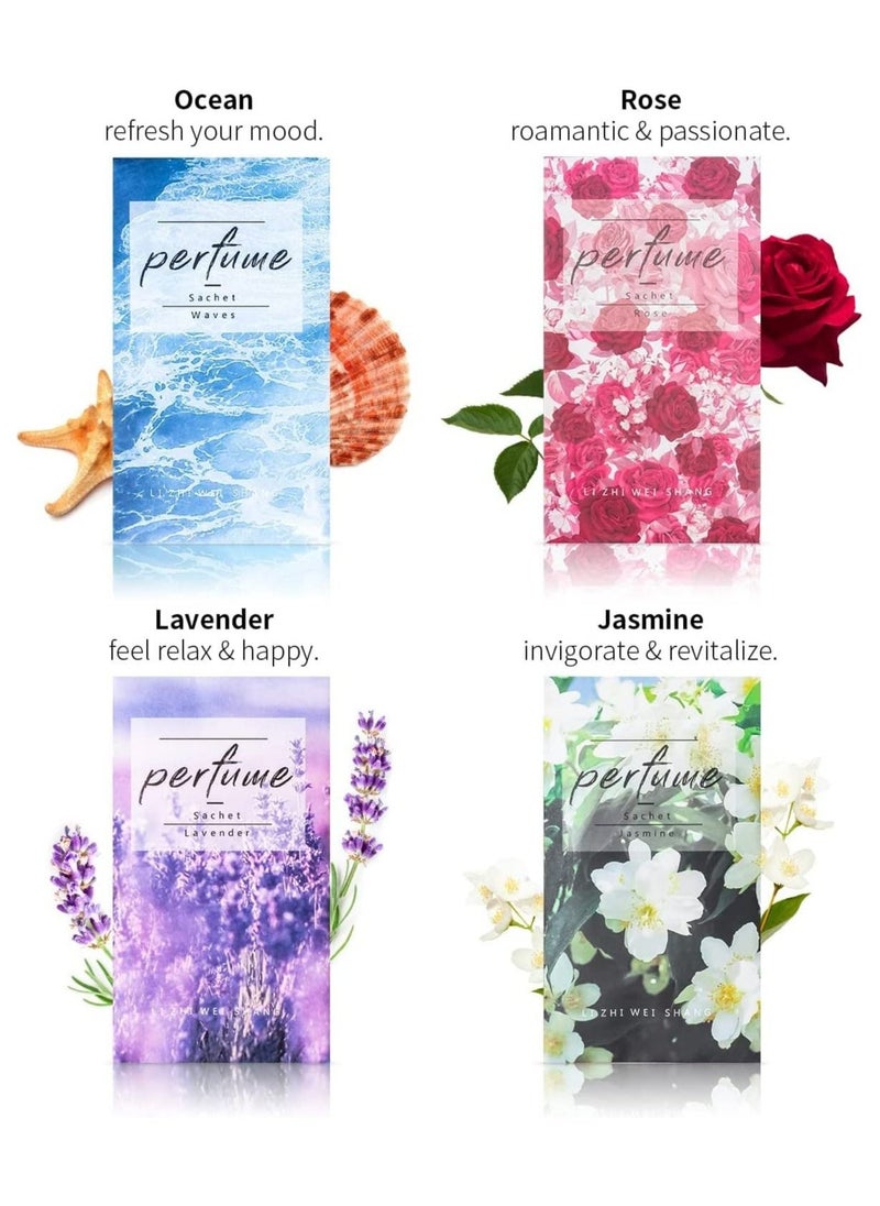 Hanging Closet Deodorizer, 16 Pcs Air Freshener, Hanging Closet Deodorizer Scented, Room Fragrance Aroma Bag, Suit for Locker, Car, Closet, Long Lasting Fresh Fruit Flavor Portable Bedroom Car Sachet - Image 4