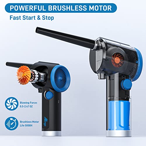 ATEngeus Compressed Air Duster, Electric Air Duster, Cordless Air Duster for Computer, Stepless Speed, Keyboard Cleaner, Replace Canned Air, Brushless Motor, 6000mAh - Image 3