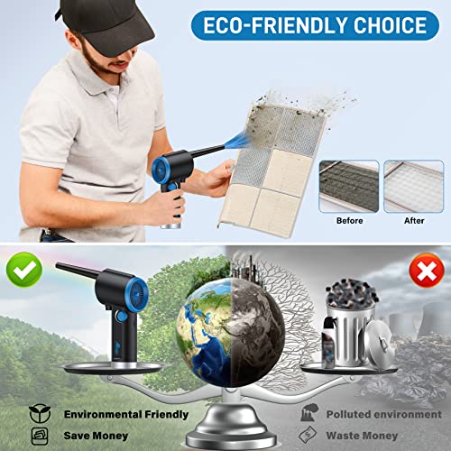 ATEngeus Compressed Air Duster, Electric Air Duster, Cordless Air Duster for Computer, Stepless Speed, Keyboard Cleaner, Replace Canned Air, Brushless Motor, 6000mAh - Image 5