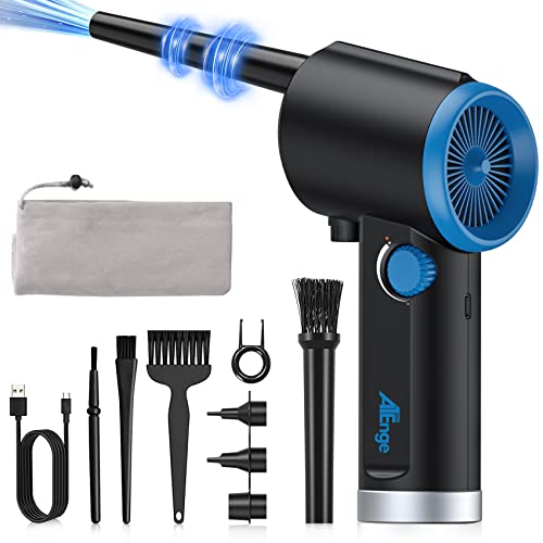 ATEngeus Compressed Air Duster, Electric Air Duster, Cordless Air Duster for Computer, Stepless Speed, Keyboard Cleaner, Replace Canned Air, Brushless Motor, 6000mAh - Image 1